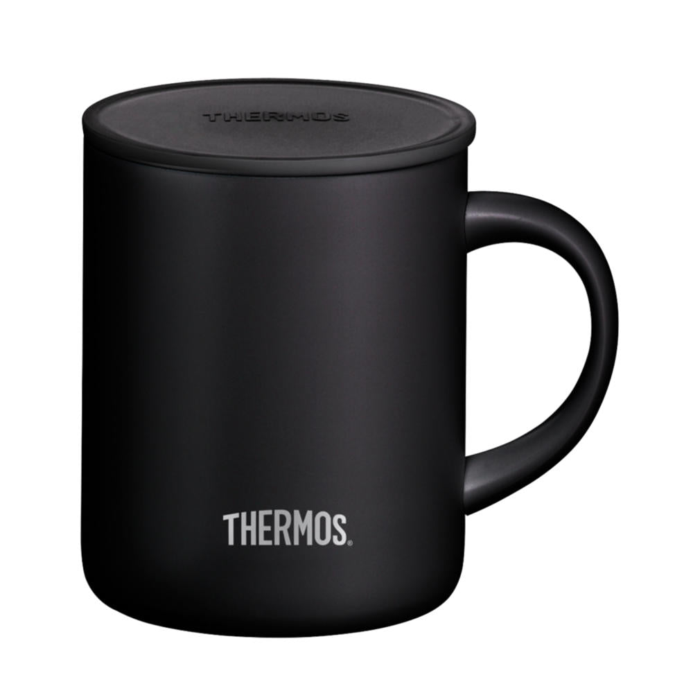 Thermos insulated drinking cup Longlife Mug, thermal mug, coffee mug, cup, stainless steel, black, 350 ml, 4071.232.035