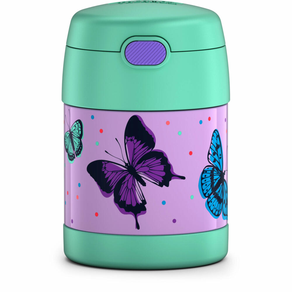 THERMOS kids Isolier-Speisegefäß FUNTAINER FOOD JAR, Speisebehälter, Thermobehälter, Edelstahl, Butterflies, 300 ml, 4110401030