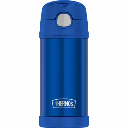 THERMOS kids insulated drinking bottle FUNTAINER STRAW BOTTLE, thermos bottle, bottle, stainless steel, navy, 350 ml, 4113342035