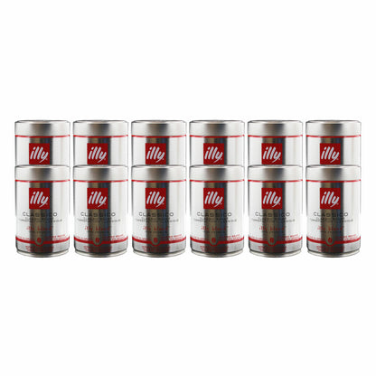 Illy Espresso, 100% Arabica Kaffee, ganze Bohnen, mittlerer Röstgrad, Dose, 12er Pack, 12 x 250g