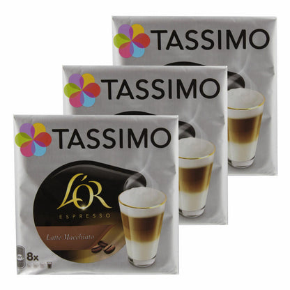 Tassimo LOr Espresso Latte Macchiato, Kaffee, Kaffeekapsel, T-Disc, Milchkaffee, 24 Portionen