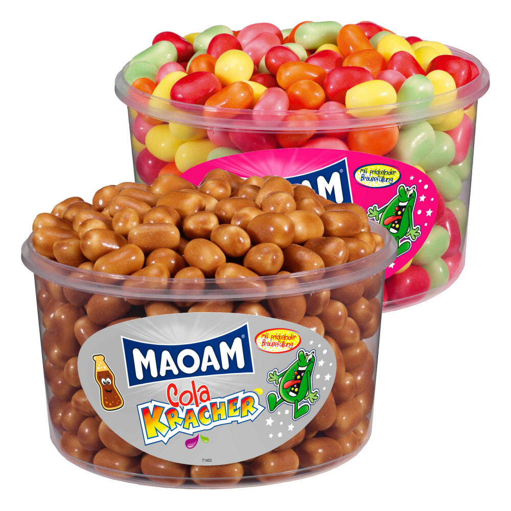 Haribo Maoam Set of 2, Cola / Fruit, Cracker Combination, Dragees, Chewing Candy,