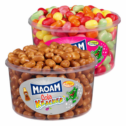 Haribo Maoam Set of 2, Cola / Fruit, Cracker Combination, Dragees, Chewing Candy,