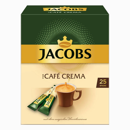 Jacobs Typ Café Crema, 3er Pack, löslicher Kaffee, Instantkaffee, Instant, 3 x 25 Portionen