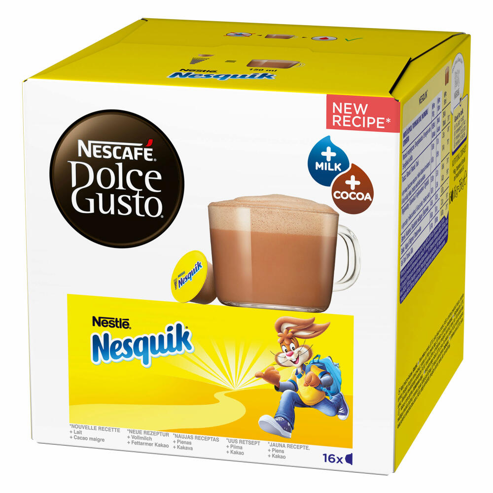Nescafé Dolce Gusto Nesquik, Cocoa, Chocolate, 16 capsules