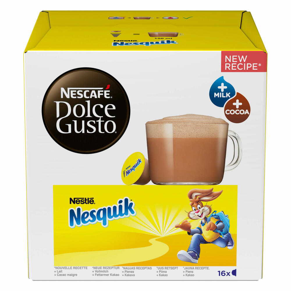 Nescafé Dolce Gusto Nesquik, Cocoa, Chocolate, 16 capsules