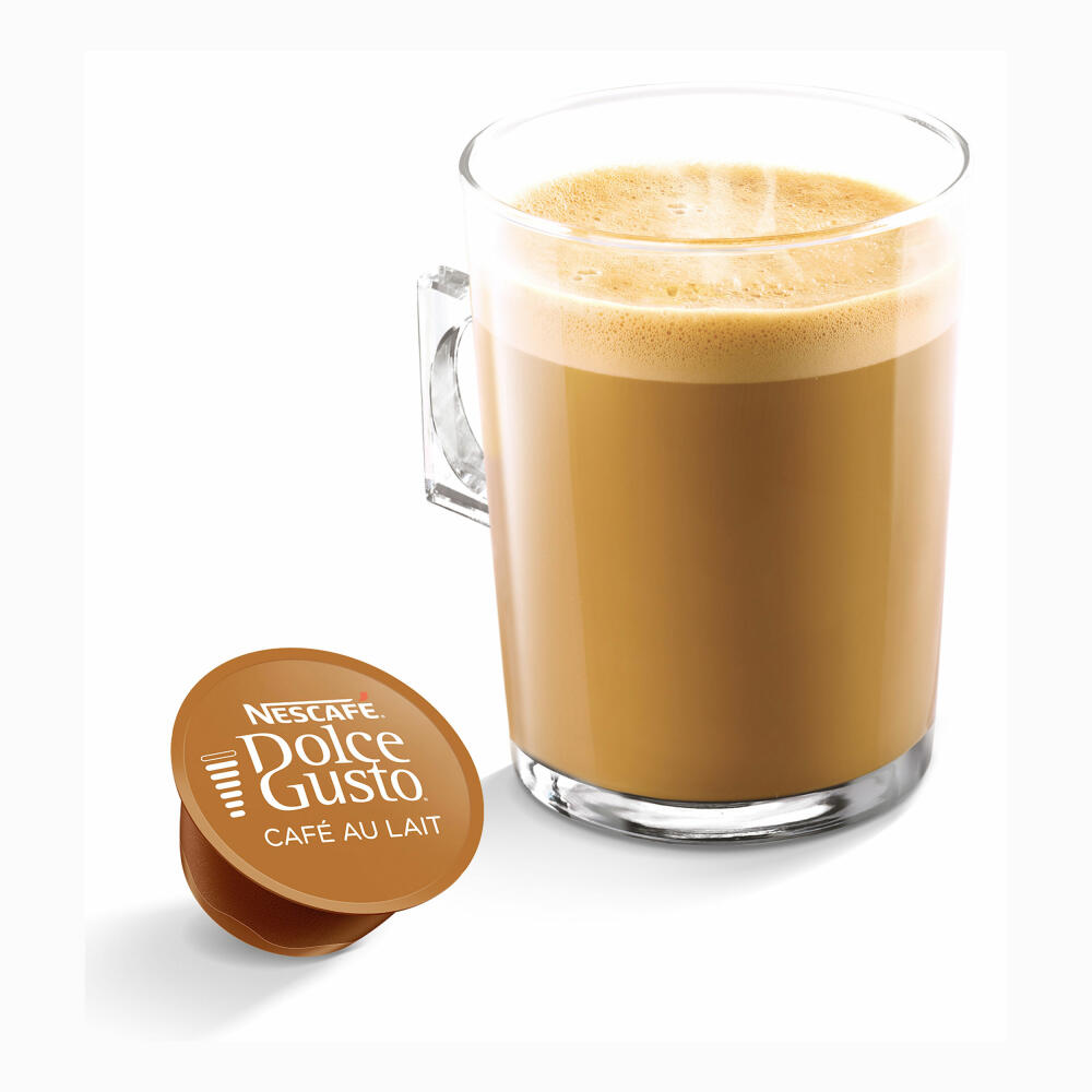 Nescafé Dolce Gusto Café au lait Vorratsbox, Kaffee, Milchkaffee, Kaffeekapseln, 30 Kapseln
