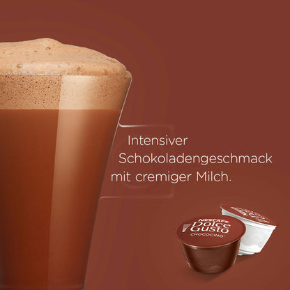Nescafé Dolce Gusto Chococino Kakao, Kakaokapsel, Schokolade, 16 Kapseln (8 Portionen)