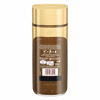 Nescafé Gold Mild, instant coffee beans, coffee, ground roasted coffee, glass, 6 x 100 g