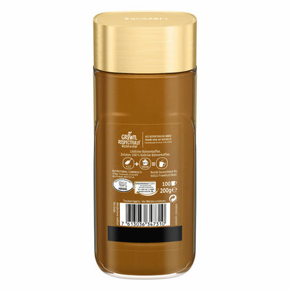 Nescafé Gold Crema, instant coffee beans, coffee, glass, 200 g, for 100 cups