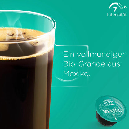 Nescafé Dolce Gusto Absolute Origin Mexico Chiapas Grande, Kaffee Kapsel, Kaffeekapsel, Röstkaffee, Bio, 12 Kapseln