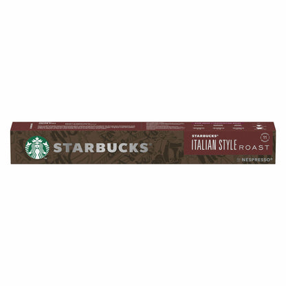 Starbucks Italian Style Roast Coffee, Dark Roast, Roasted Coffee, Nespresso Compatible, Coffee Capsules, 10 Capsules
