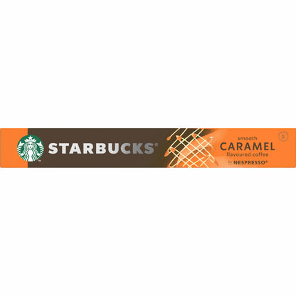 Starbucks Caramel Flavoured Coffee, Blonde Roast, Roasted Coffee, Nespresso Compatible, Coffee Capsules, 10 Capsules