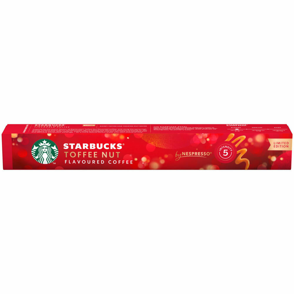 Starbucks Toffee Nut, Coffee, Roasted Coffee, Nespresso Compatible, Coffee Capsules, 10 Capsules