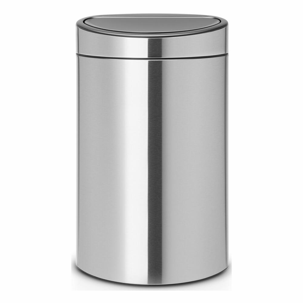 Brabantia Mülleimer Touch Bin New, Abfalleimer, Müllbehälter, Matt Steel, 40 L, 114823