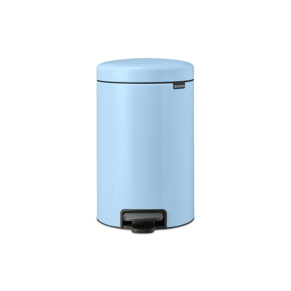 Brabantia NewIcon Pedal Bin, Trash can, Waste bin, Steel, Dreamy Blue, 12 L, 202483