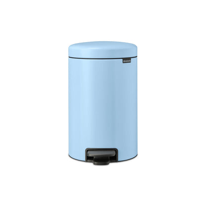 Brabantia NewIcon Pedal Bin, Trash can, Waste bin, Steel, Dreamy Blue, 12 L, 202483