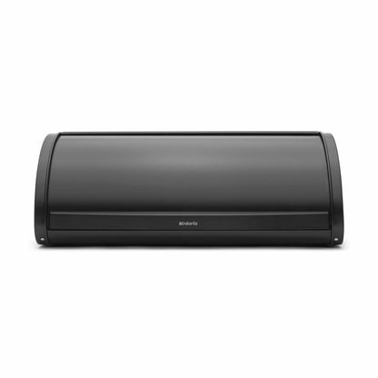 Brabantia Rollbrotkasten Groß, Brotkasten, Brotaufbewahrung, Stahl, Matt Black, 16 L, 236761
