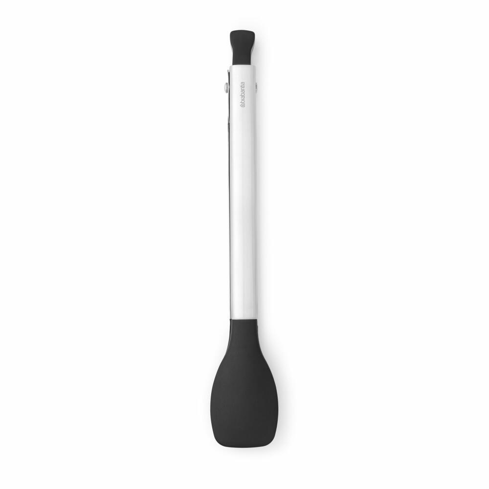 Brabantia kitchen tongs Profile, coated, cooking utensil, kitchen helper, tongs, steel, Matt Steel, 27.2 cm, 250989