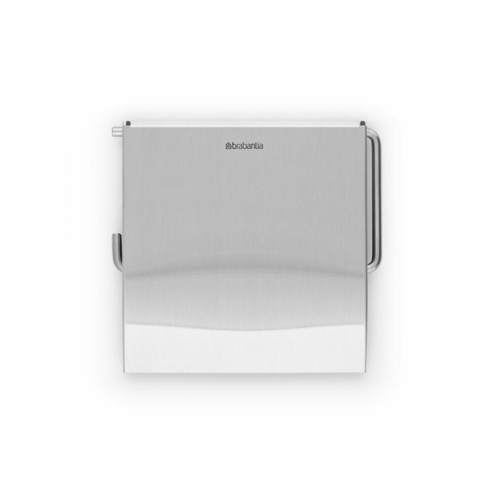 Brabantia Toilettenpapierhalter ReNew, Klopapierhalter, WC-Rollenhalter, Stahl, Matt Steel, 385322