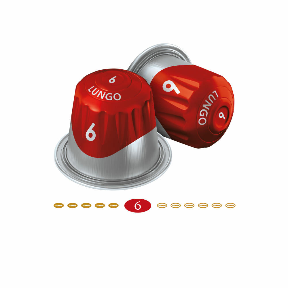 Jacobs Lungo 6 Classico, Kaffeekapseln, Nespresso Kompatibel, Kaffee, 10 Kapseln, á 5.2 g