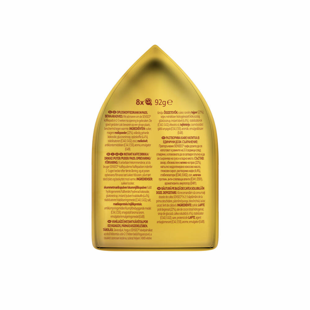 Senseo Kaffeepads Café Latte Vanilla, Vanille Milchkaffee, Milch Kaffee Pad, 8 Pads