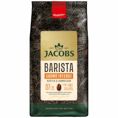 Jacobs Barista Editions Crema Intense, Bohnenkaffee, ganze Bohnen, Röstkaffee, Kaffeebohnen, 1000 g