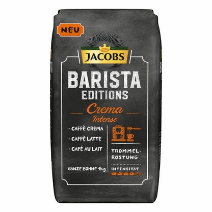 Jacobs Barista Editions Crema Intense, Bohnenkaffee, ganze Bohnen, Röstkaffee, Kaffeebohnen, 1000 g