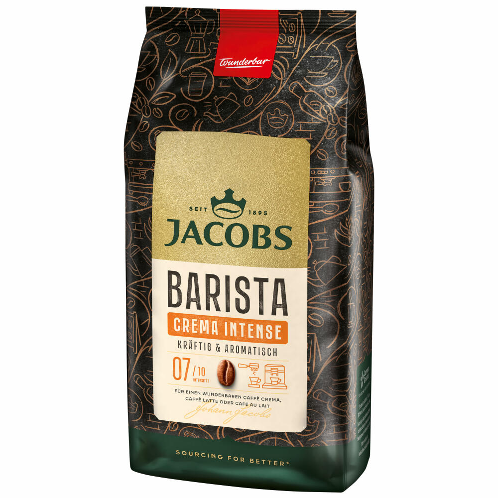 Jacobs Barista Editions Crema Intense, Bohnenkaffee, ganze Bohnen, Röstkaffee, Kaffeebohnen, 1000 g