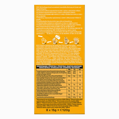 Jacobs Soluble Coffee Type Cappuccino Type Vanilla, Pack of 10, Instant Coffee, Instant, 10 x 8 cup portions