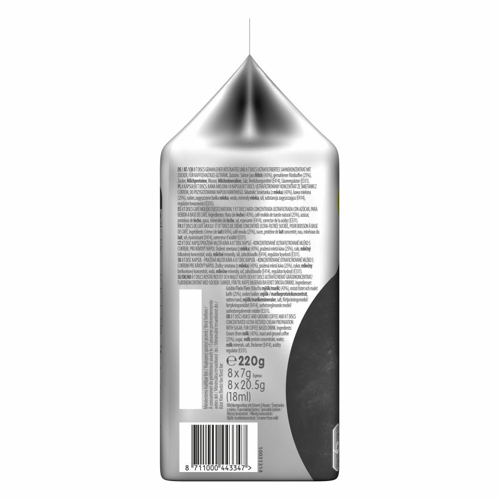 Tassimo Flat White, Coffee Shop Selections, Kaffee, Kaffeegetränk, 220 g, 16 T-Discs / 8 Portionen