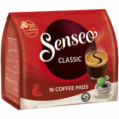Senseo Kaffeepads Klassisch / Classic, Intensiver & Vollmundiger Geschmack, Kaffee, 16 Pads