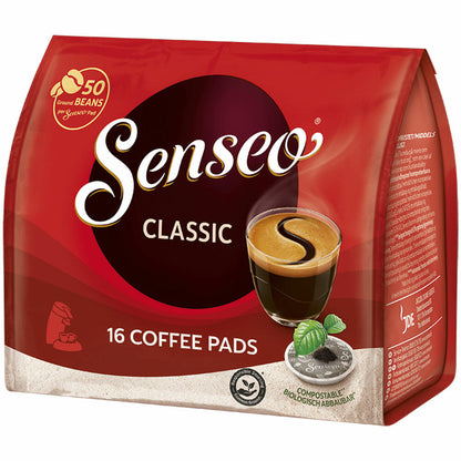 Senseo Kaffeepads Klassisch / Classic, Intensiver & Vollmundiger Geschmack, Kaffee, 16 Pads