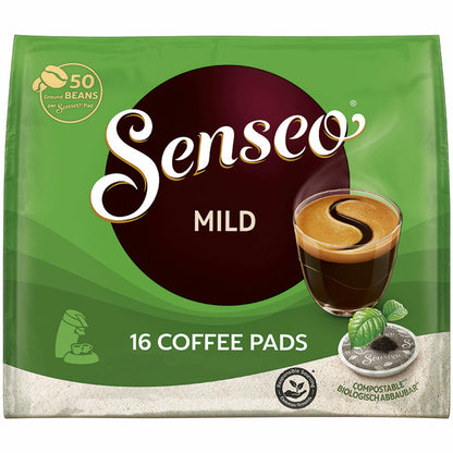 Senseo Kaffeepads Mild, Feiner und Samtweicher Geschmack, Kaffee, 16 Pads