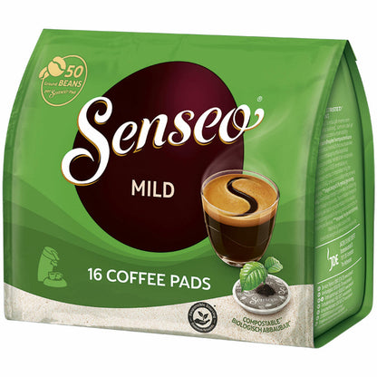 Senseo Kaffeepads Mild, Feiner und Samtweicher Geschmack, Kaffee, 16 Pads