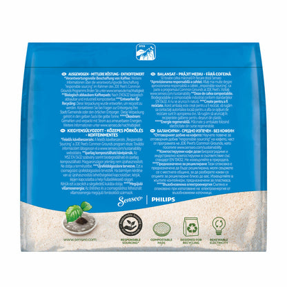 Senseo Kaffeepads Entkoffeiniert / Decaf, Reiches Aroma, Intensiv & Ausgewogen, Kaffee, neues Design, 16 Pads