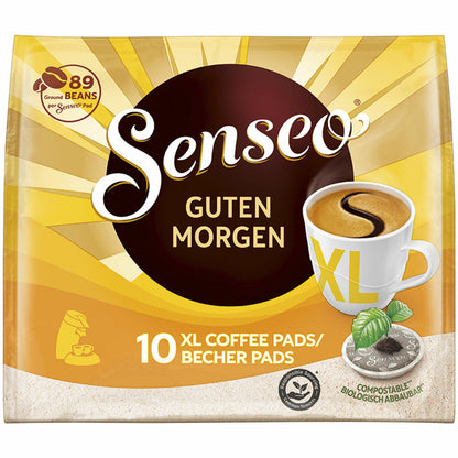 Senseo Kaffeepads Guten Morgen XL, Vollmundig, 10 Kaffee Pads, 125 g