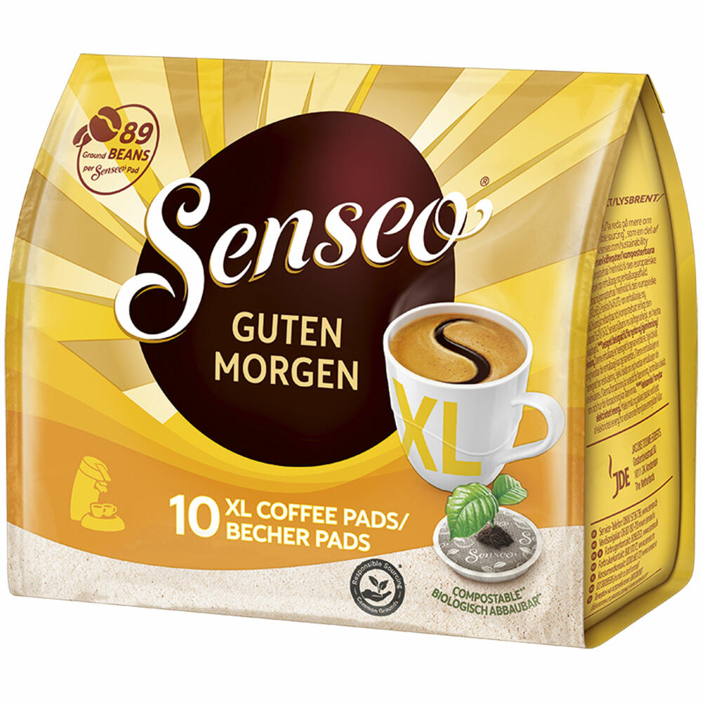 Senseo Kaffeepads Guten Morgen XL, Vollmundig, 10 Kaffee Pads, 125 g
