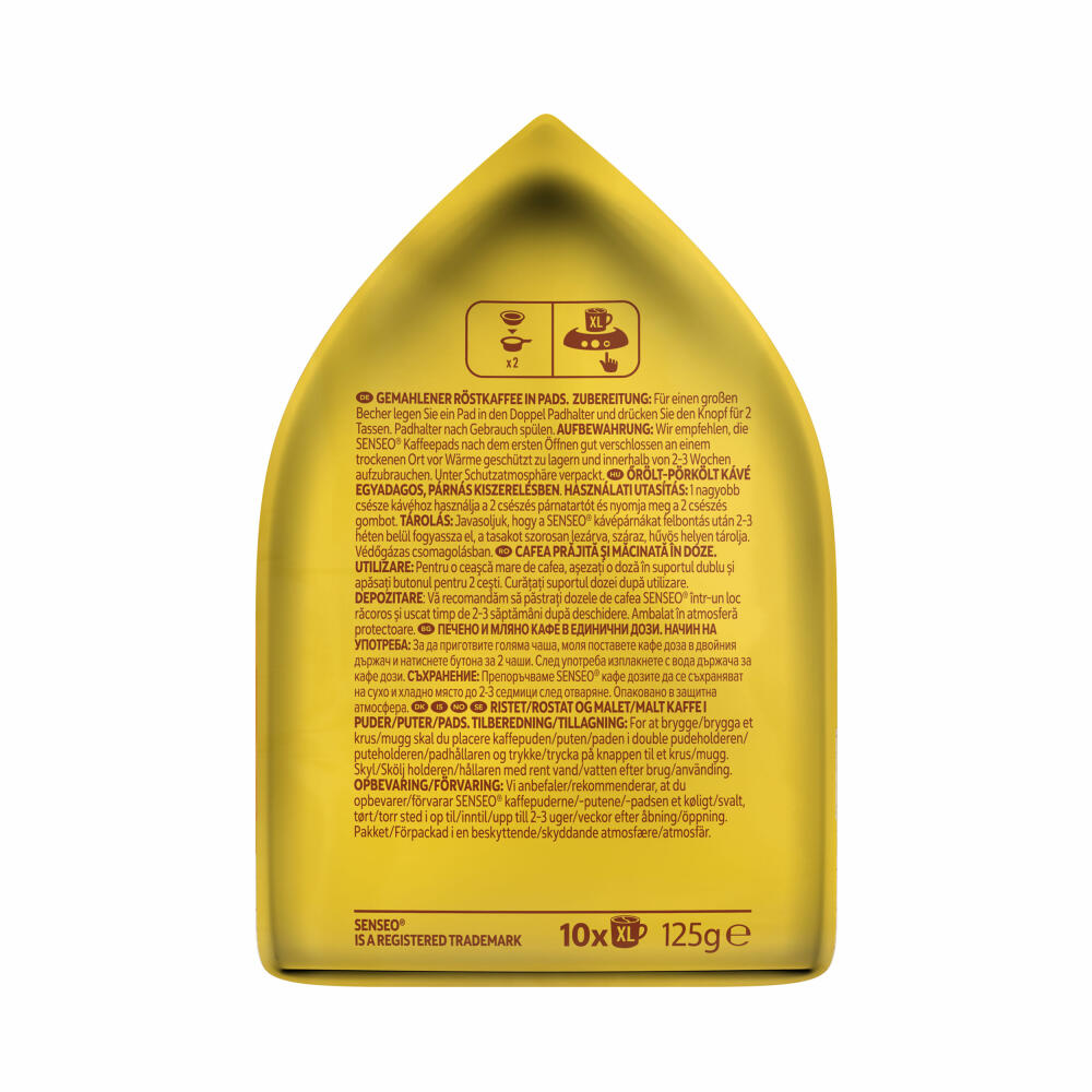 Senseo Kaffeepads Guten Morgen XL, Vollmundig, 10 Kaffee Pads, 125 g