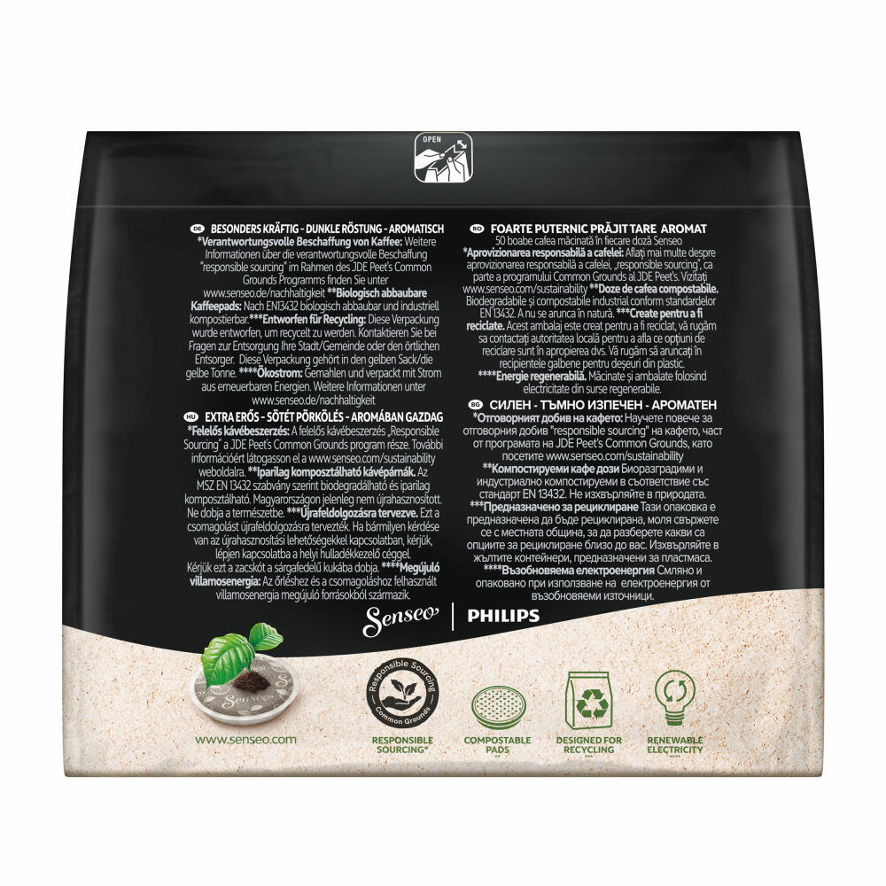 Senseo Typ Espresso, Kaffeepads, Aromatisch und Vollmundig, Röstkaffee, Kaffee, 16 Pads