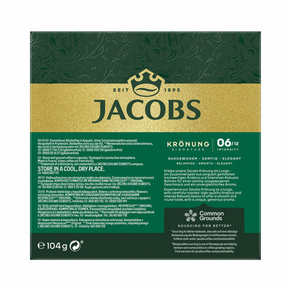 Jacobs Krönung Crema, Kaffeekapseln, Nespresso Kompatibel, Kaffee, 20 Kapseln á 5.2 g