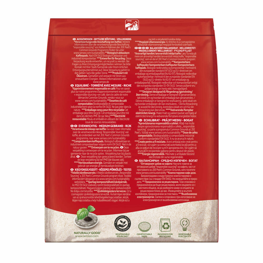 Senseo Kaffeepads Classic Vorratspackung, Klassisch, gemahlener Röstkaffee, 32 Pads