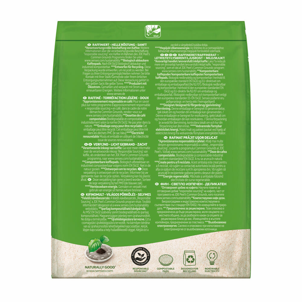 Senseo Kaffeepads Mild Vorratspackung, Sanft, gemahlener Röstkaffee, 32 Pads