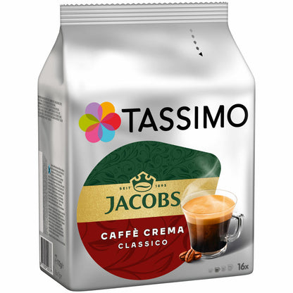 Tassimo Jacobs Caffè Crema Classico, Kaffee mit feiner Crema, 16 T-Discs