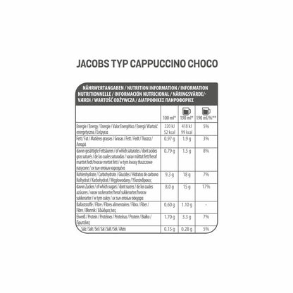 Tassimo Jacobs Cappuccino Choco, Coffee, Latte, Cocoa, Chocolate Flavor, Capsule, 8 T-Discs