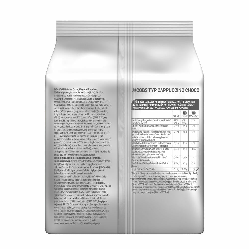Tassimo Jacobs Cappuccino Choco, Kaffee, Milchkaffee, Kakao, Schoko Geschmack, Kapsel, 8 T-Discs