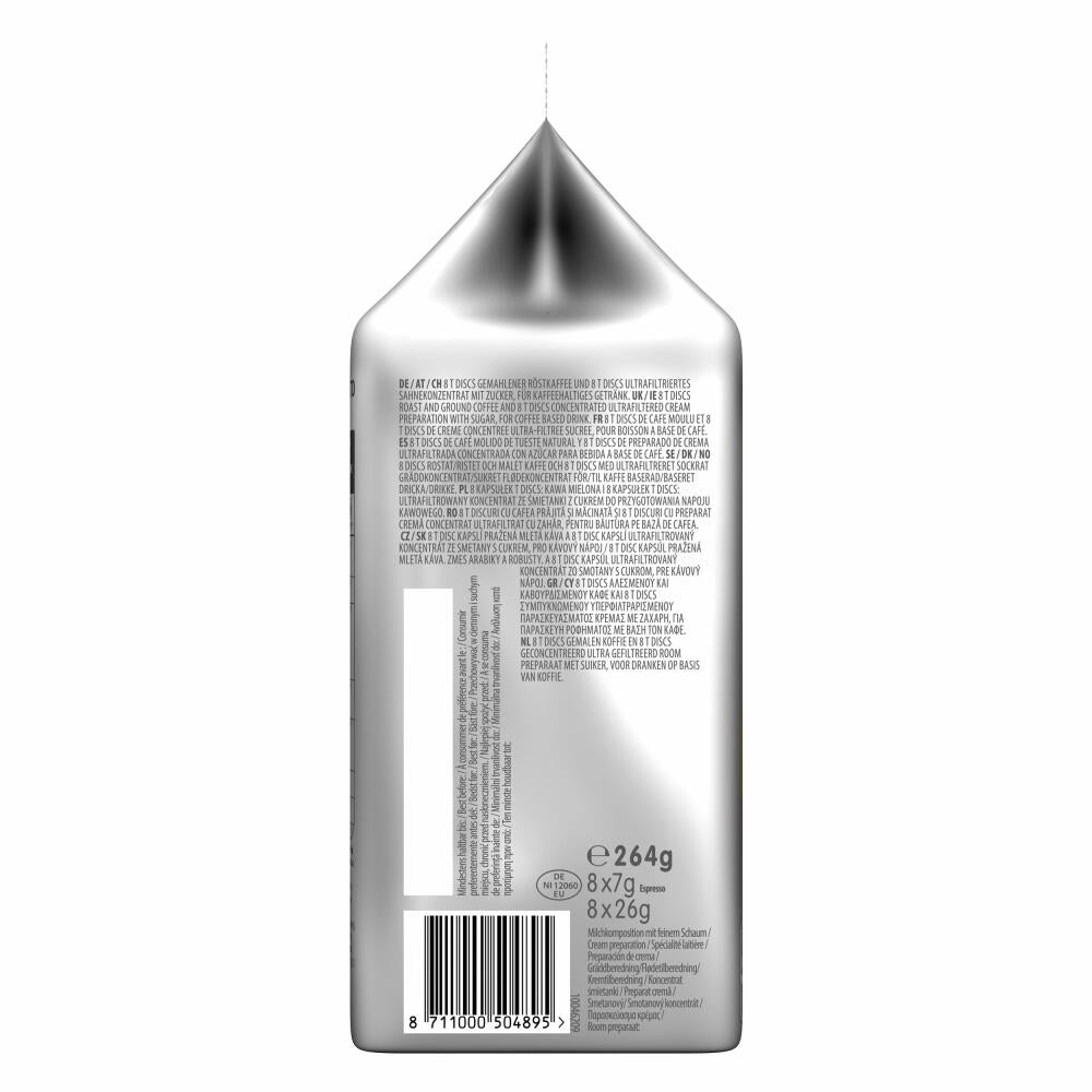 Tassimo Jacobs Latte Macchiato Classico, coffee, latte, capsules, 16 T-Discs (8 servings)