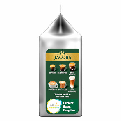 Tassimo Jacobs Latte Macchiato Classico, Kaffee, Milchkaffee, Kapseln, 16 T-Discs (8 Portionen)
