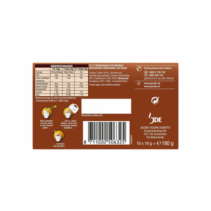 Jacobs 3in1 soluble coffee, instant coffee, 10 cup portions