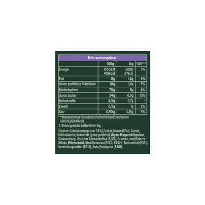 Jacobs Moments Choco Cappuccino, Mild with Milka Chocolate Note, Refill Bag 500g, 75691